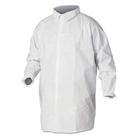 Kleenguard A40 Liquid and Particle Protection Lab Coats, 2X-Large, White, PK30 KCC 44445